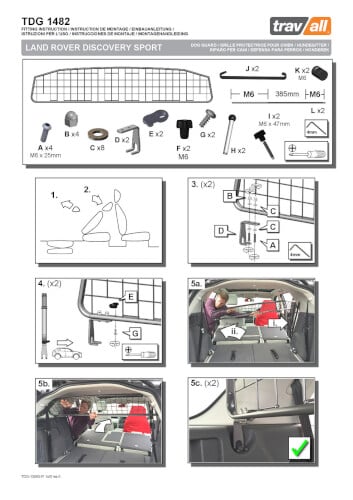 Koiraverkko autoon - Land Rover Discovery Sport (2014➟), Travall