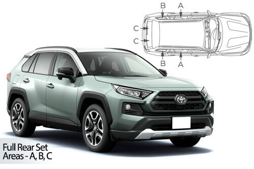 Häikäisysuojasarja Toyota Rav4, 5 ovinen (2019➟), Car Shades