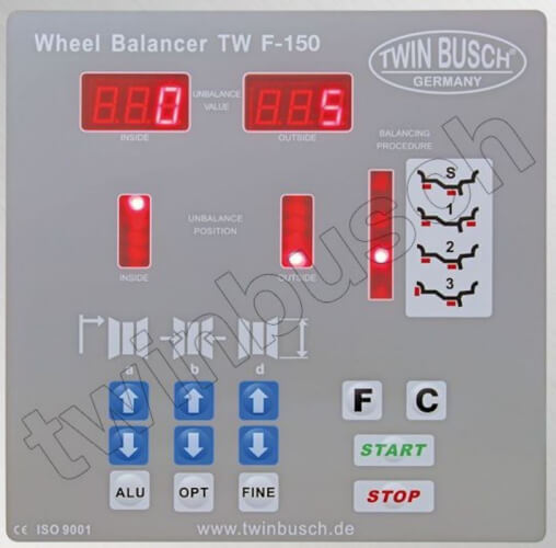 Puoliautomaattinen renkaiden tasapainotuskone TWF-150, Twin Busch