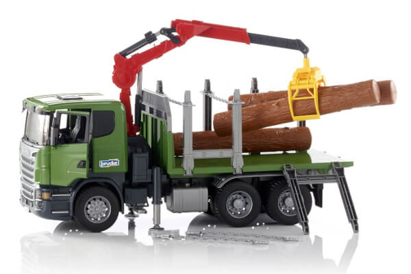Lelu Tukkiauto Scania nosturilla (1:16), Bruder
