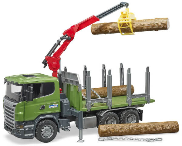 Lelu Tukkiauto Scania nosturilla (1:16), Bruder