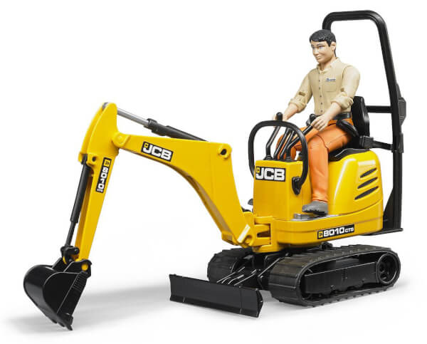 Lelu Minikaivuri JCB 8010 CTS ja kuljettaja (1:16), Bruder