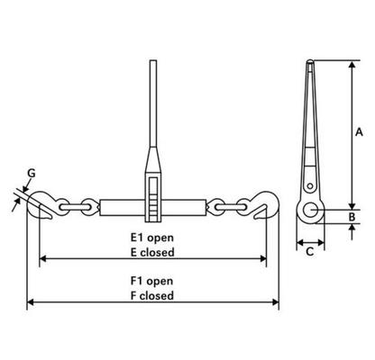 Vanttikiristin 5/8" (16 mm), r&auml;ikk&auml;malli, Strongline