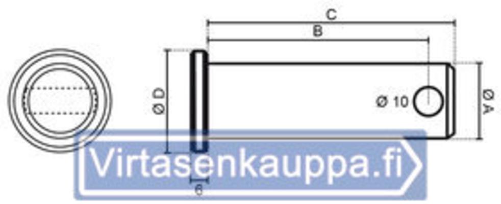 Ty&ouml;konetappi 25 x 100 mm