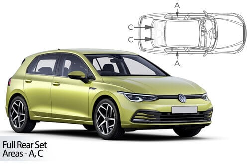 Häikäisysuojasarja Volkswagen Golf MK 8 HB, 5 ovinen (2020➟), Car Shades