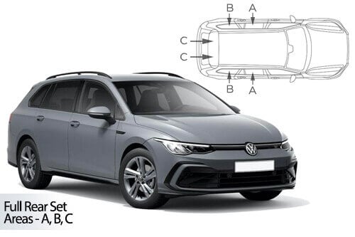 Häikäisysuojasarja Volkswagen Golf MK8, Farmari (2020➟), Car Shades