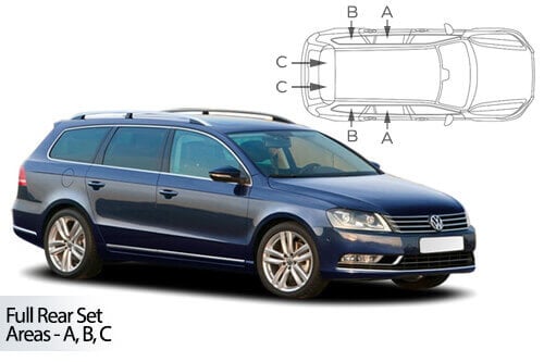 Häikäisysuojasarja Volkswagen Passat, Farmari (2012-2015), Car Shades