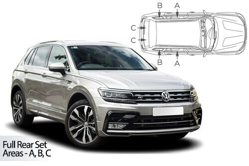 Häikäisysuojasarja Volkswagen Tiguan SWB, 5-ovinen (2016➟), Car Shades