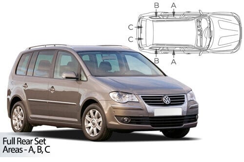 Häikäisysuojasarja Volkswagen Touran, 5 ovinen (2003-2010), Car Shades