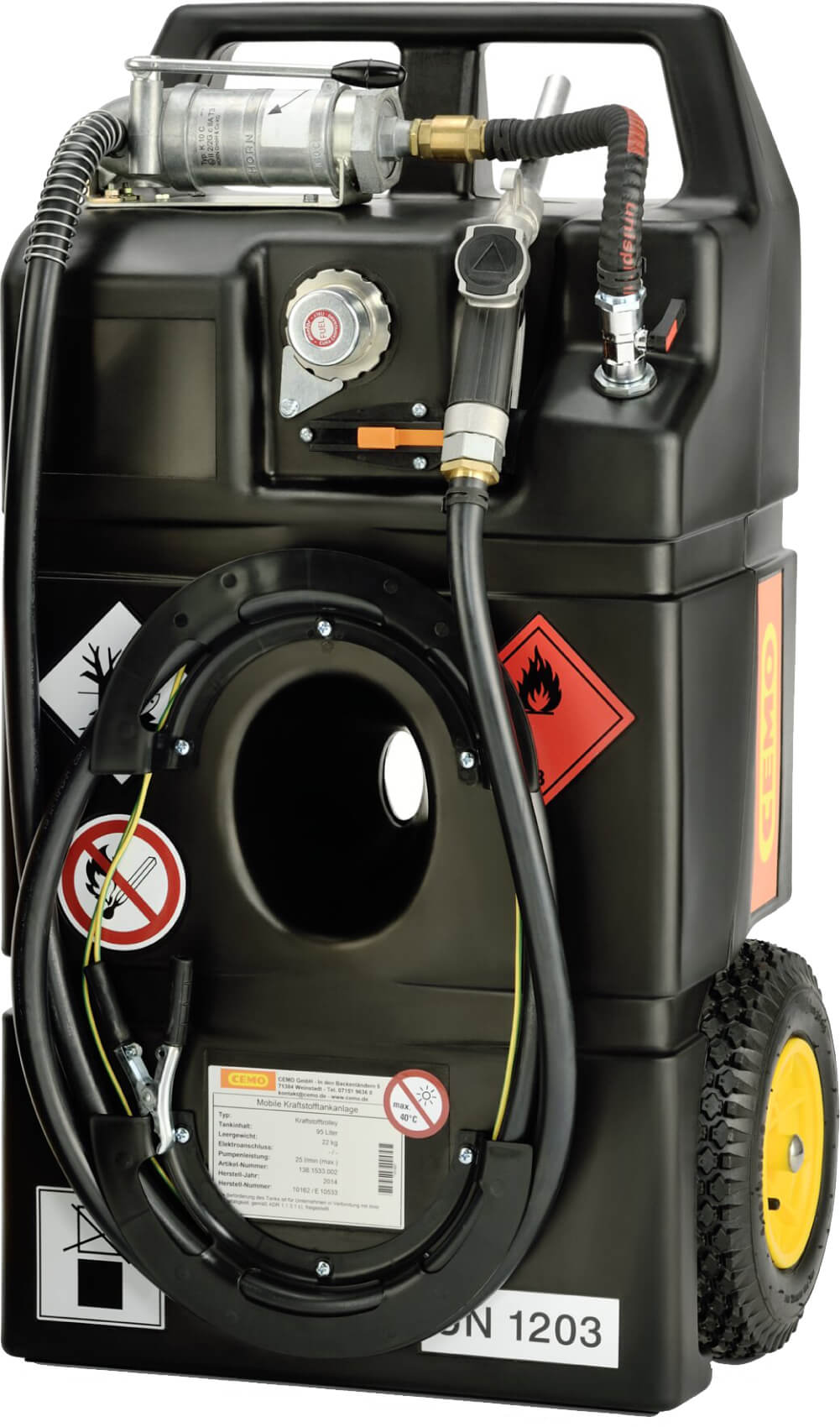 Kuljetus- ja tankkauskärry - bensiini (95 l), Cemo