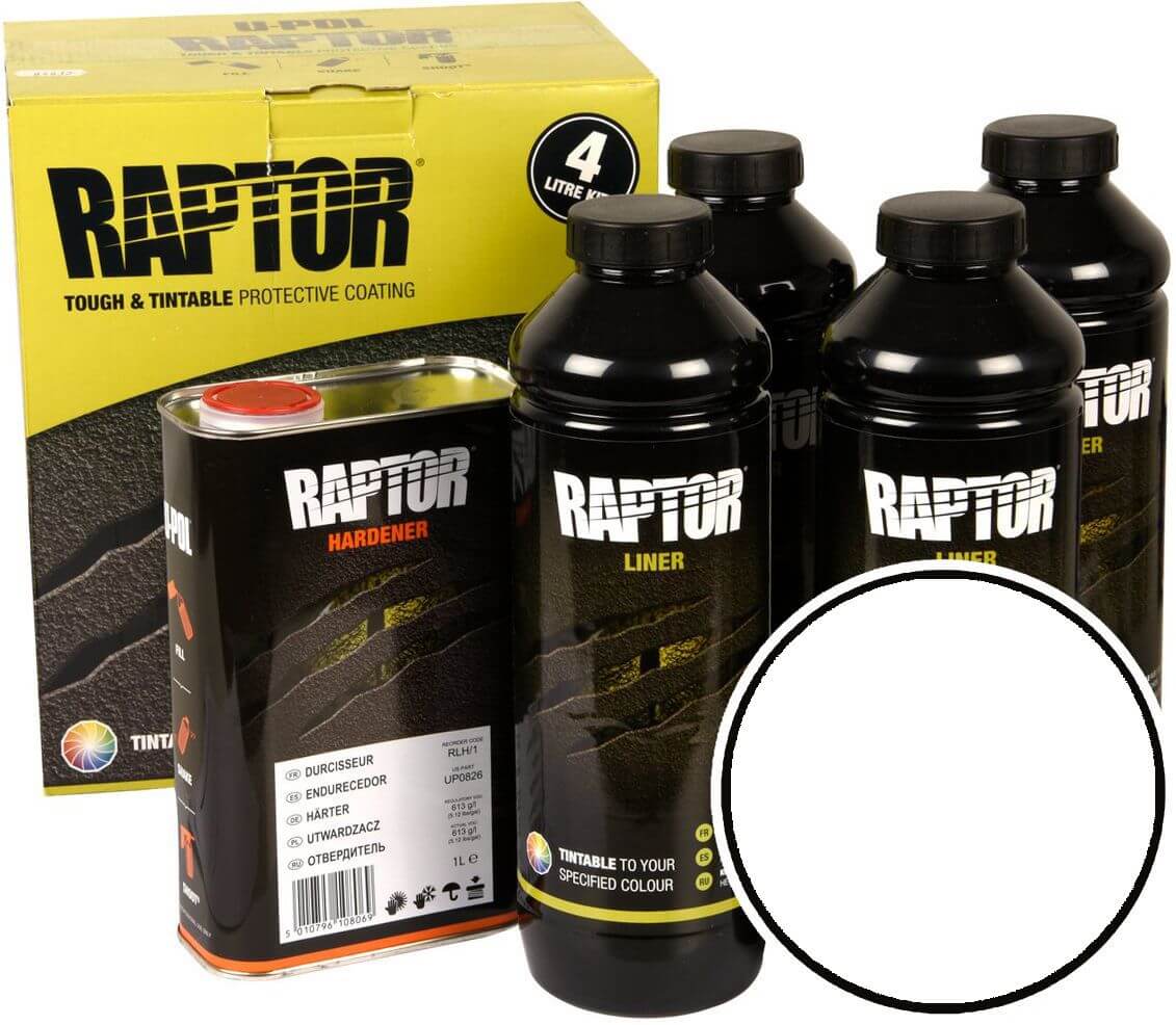 Lavapinnoite Raptor, valkoinen, 3,8 l, U-Pol