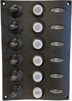 6 x vipukytkin merkkivaloilla