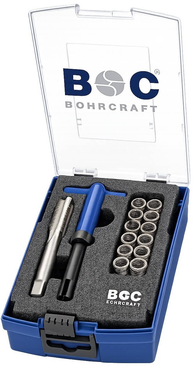 Kierteenkorjaussarja M14 x 1,25 (sytytystulpille), Bohrcraft