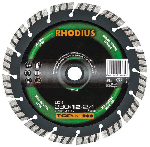 Timanttilaikka LD402, 150 x 7.0 x 18.0 x 22.2 mm, Rhodius