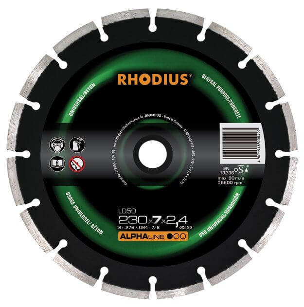 Timanttilaikka LD30, 400 x 10,0 x 3,5 x 25,4 mm, Rhodius