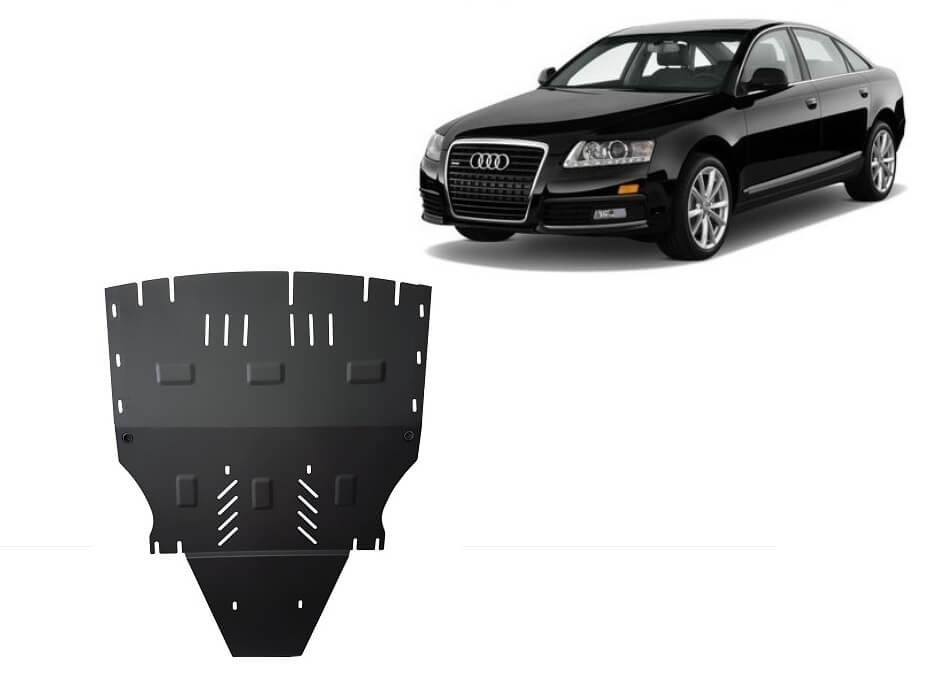 Pohjapanssari Audi A6 (2004-2011), moottori, vaihdelaatikko, jäähdytin, etupuskuri, terästä