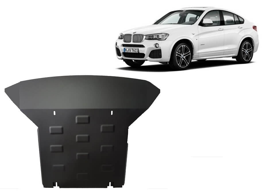 Pohjapanssari BMW X4 F26 (2014-2018), moottori, jäähdytin, etupuskuri, terästä