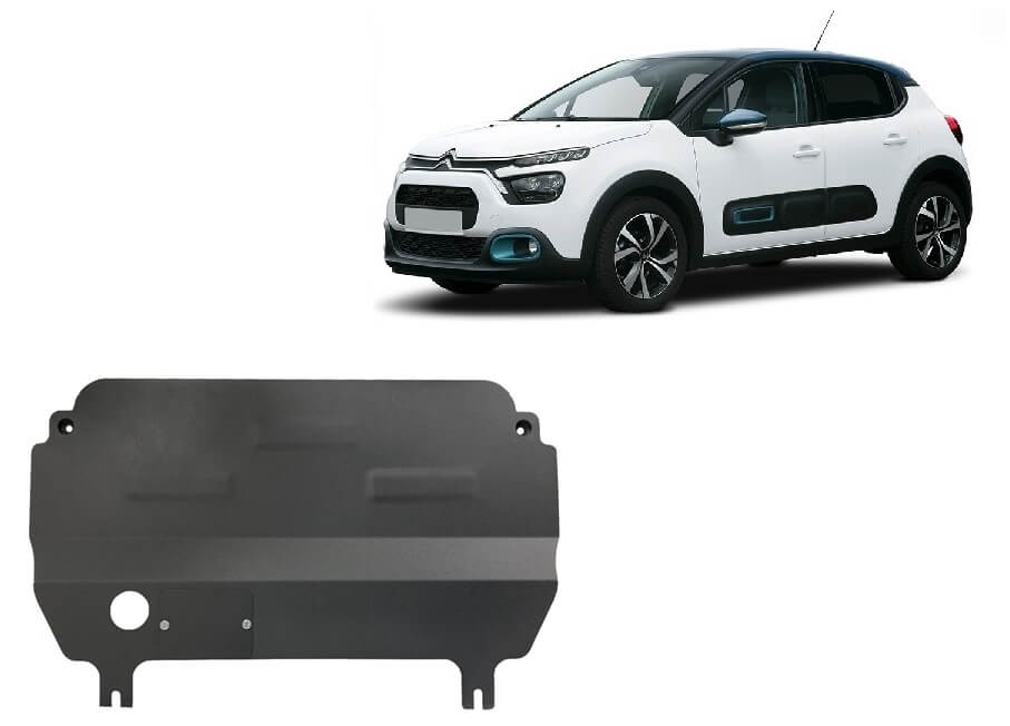 Pohjapanssari Citroën C3 (2019➟), moottori, vaihdelaatikko, terästä