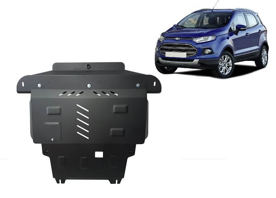 Pohjapanssari Ford EcoSport (2011-2017), moottori, vaihdelaatikko, jäähdytin, etupuskuri, terästä