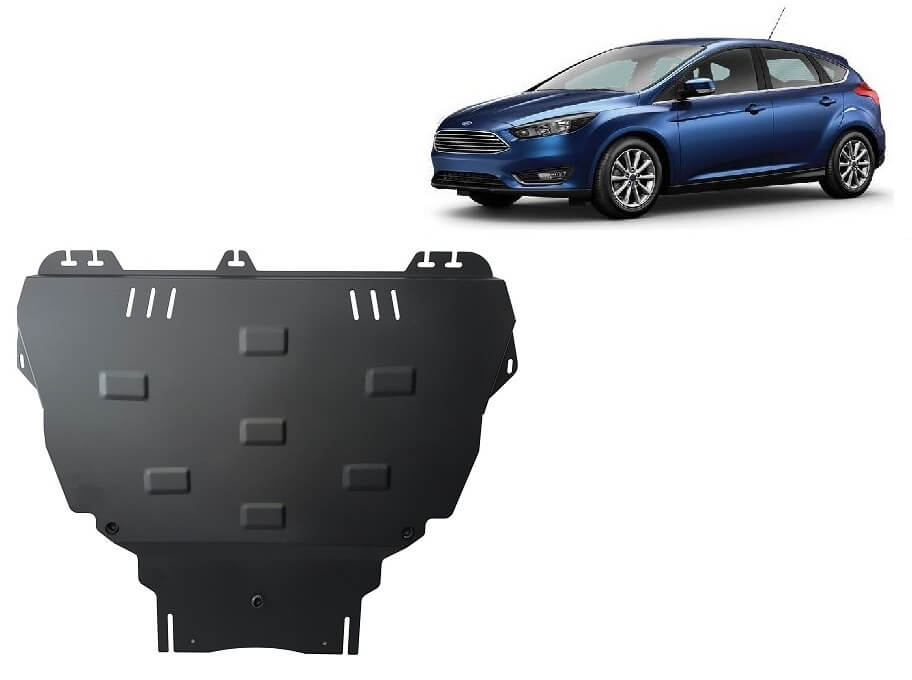 Pohjapanssari Ford Focus (2010-2018), moottori, vaihdelaatikko, terästä