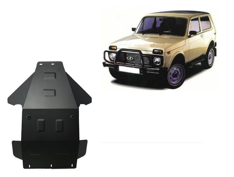 Pohjapanssari Lada Niva (1995-2020), moottori, vaihdelaatikko, terästä