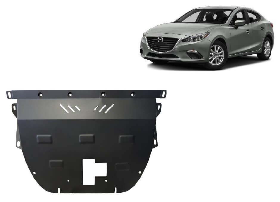 Pohjapanssari Mazda 3 (2013-2018), moottori, vaihdelaatikko, jäähdytin, terästä
