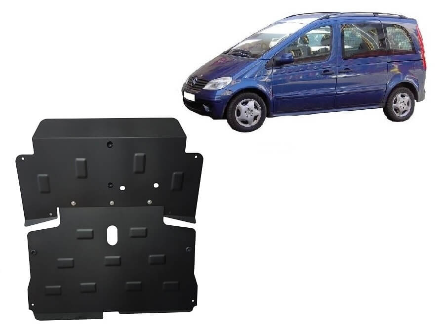 Pohjapanssari Mercedes-Benz Vaneo (2001-2006), moottori, vaihdelaatikko, jäähdytin, etupuskuri, terästä