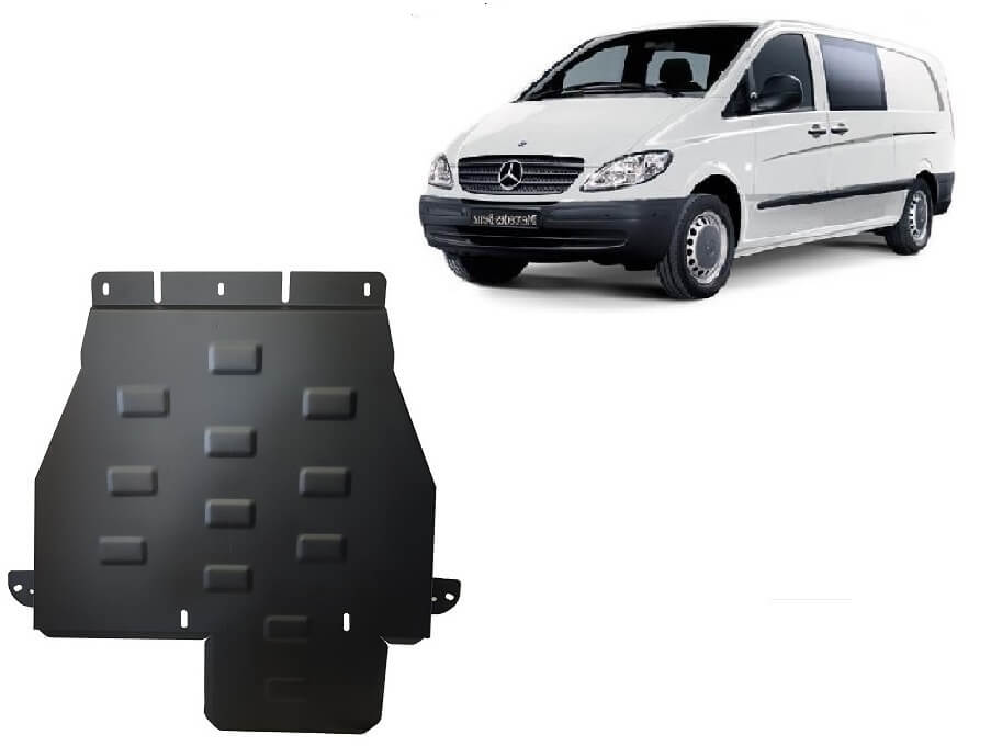 Pohjapanssari Mercedes-Benz Vito automaatti 4x4 (2003-2014), vaihdelaatikko, jakovaihteisto, terästä