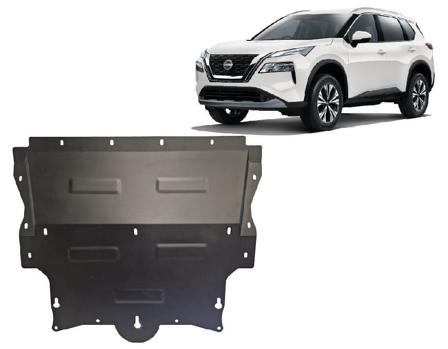 Pohjapanssari Nissan X-Trail (2021➟), moottori, vaihdelaatikko, jäähdytin, terästä