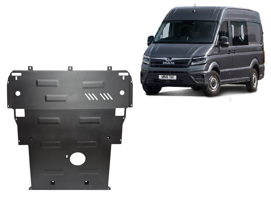 Pohjapanssari MAN Tge (2021➟), moottori, jäähdytin, etupuskuri, ohjausvaihde, terästä