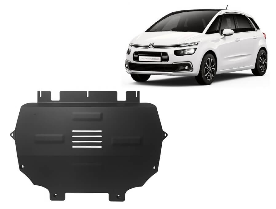 Pohjapanssari Citroën Grand C4 SpaceTourer (2018-2022), moottori, vaihdelaatikko, jäähdytin, terästä