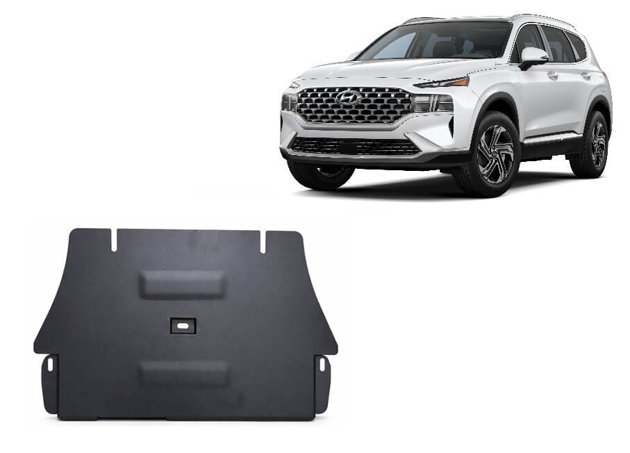 Pohjapanssari Hyundai Santa Fe (2018-2023), katalysaattori, terästä