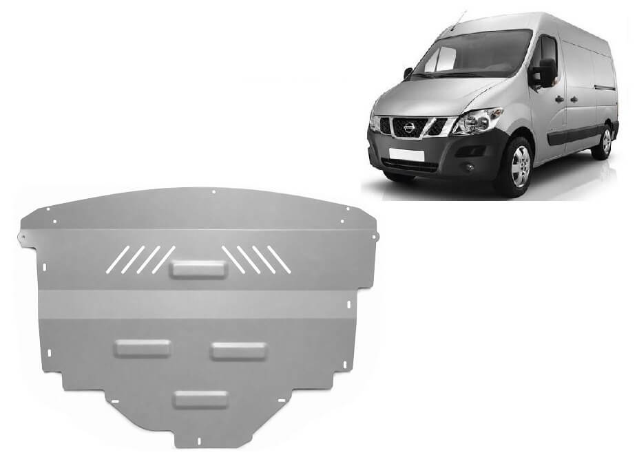 Pohjapanssari Nissan NV400 (2010-2021), moottori, jäähdytin, vaihdelaatikko, alumiinia