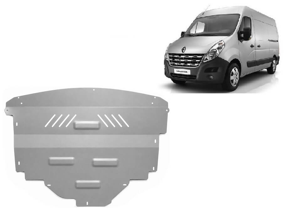 Pohjapanssari Renault Master (2010-2024), moottori, jäähdytin, vaihdelaatikko, alumiinia