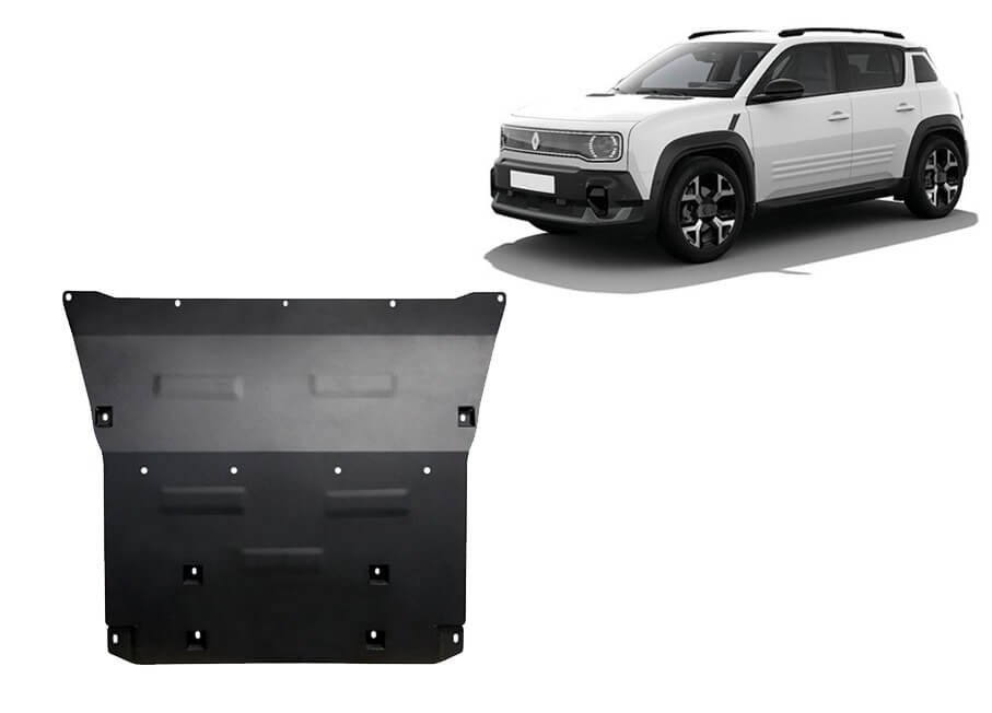 Pohjapanssari Renault 4 E-Tech (2025➟), moottori, vaihdelaatikko, terästä