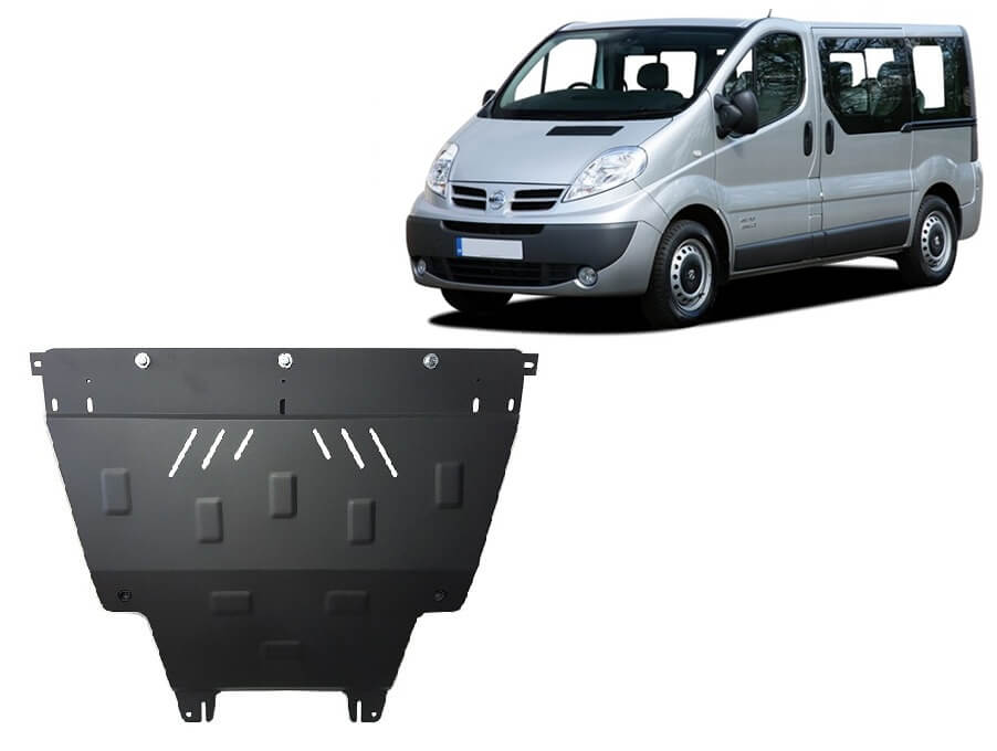 Pohjapanssari Nissan Primastar (2011-2014), moottori, vaihdelaatikko, jäähdytin, terästä