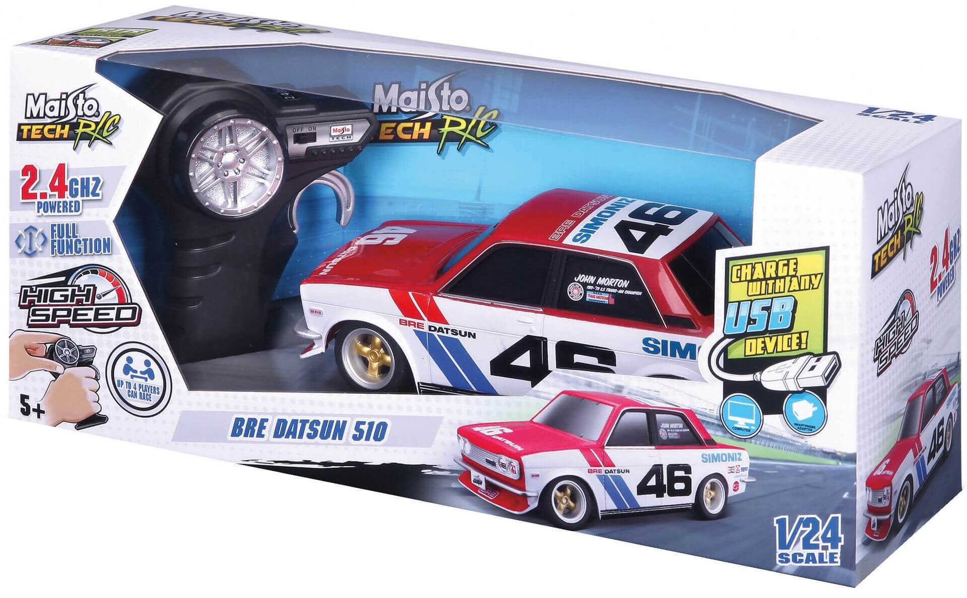 Kauko-ohjattava Datsun 510 (1:24), Maisto Tech alennuksella! - 26,90 EUR ?