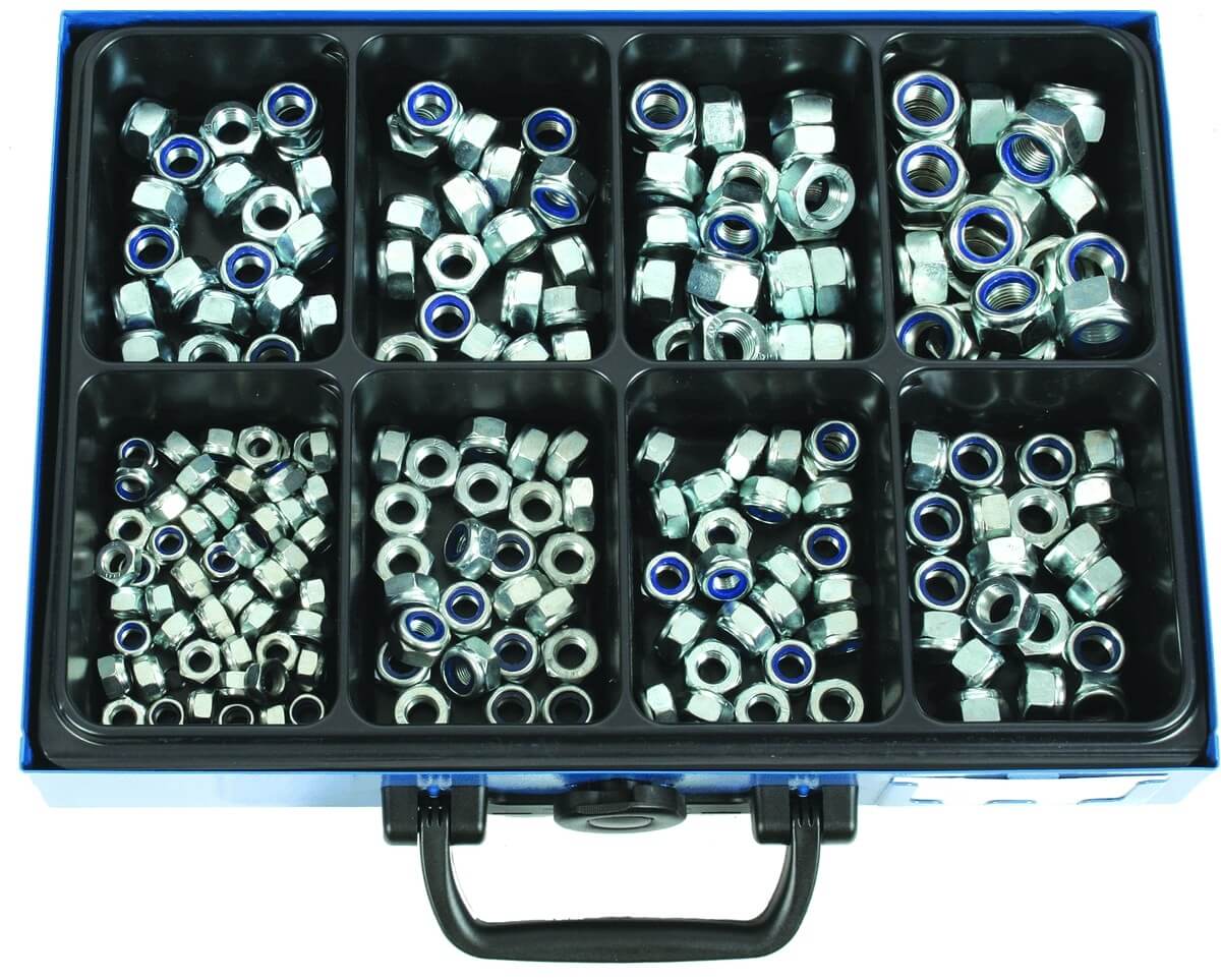 Lukitusmutterilajitelma DIN985-10, sinkitty, Förch