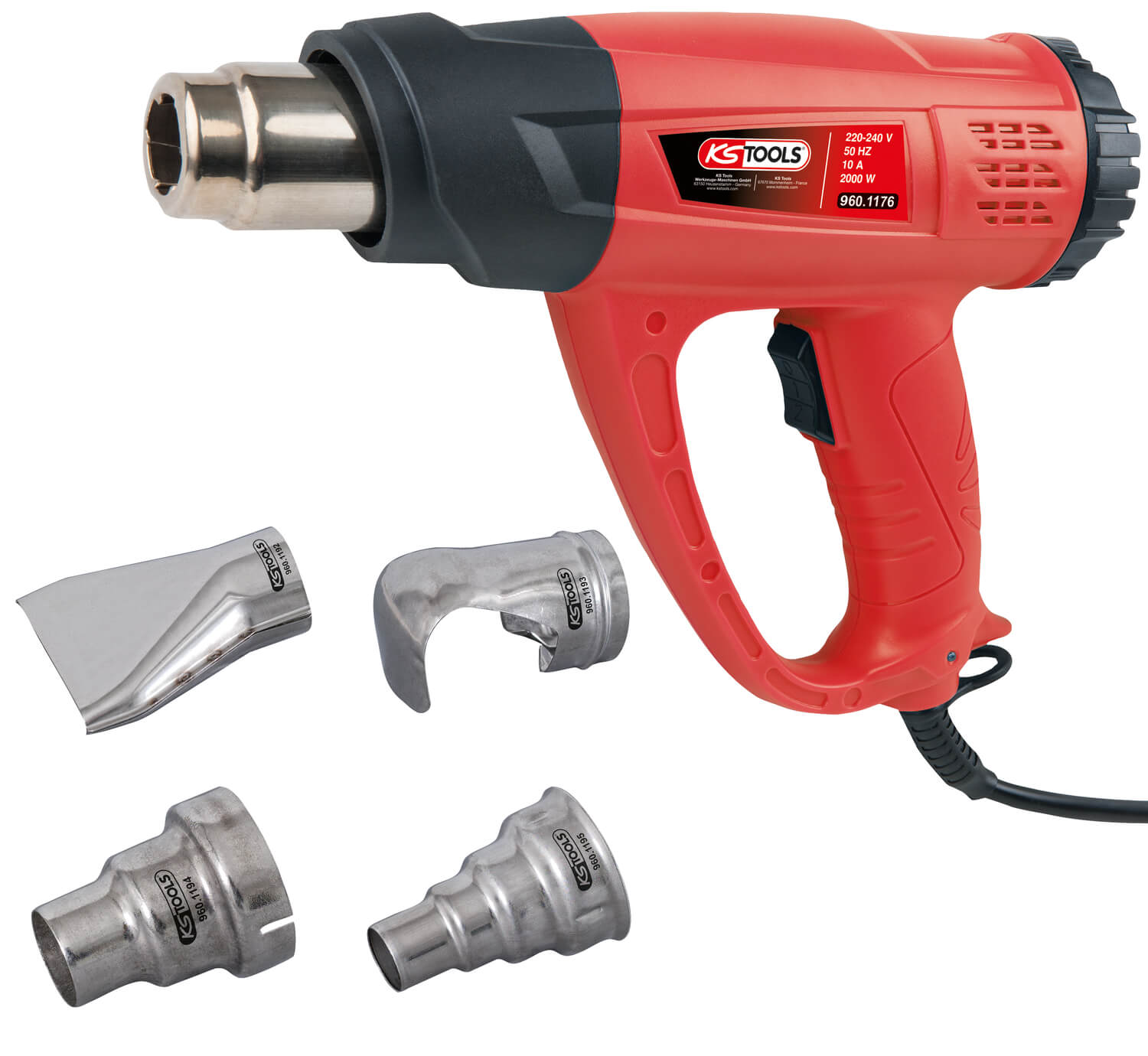 Kuumailmapuhallinsarja digitaalinen 2000 W, KS-Tools