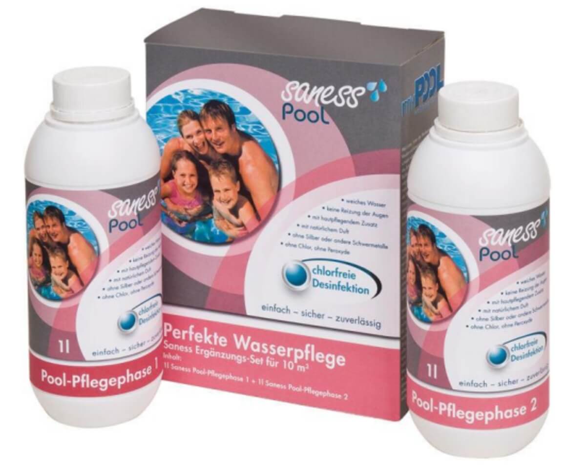 Kloorivapaa allasveden desinfiointiaine, Saness