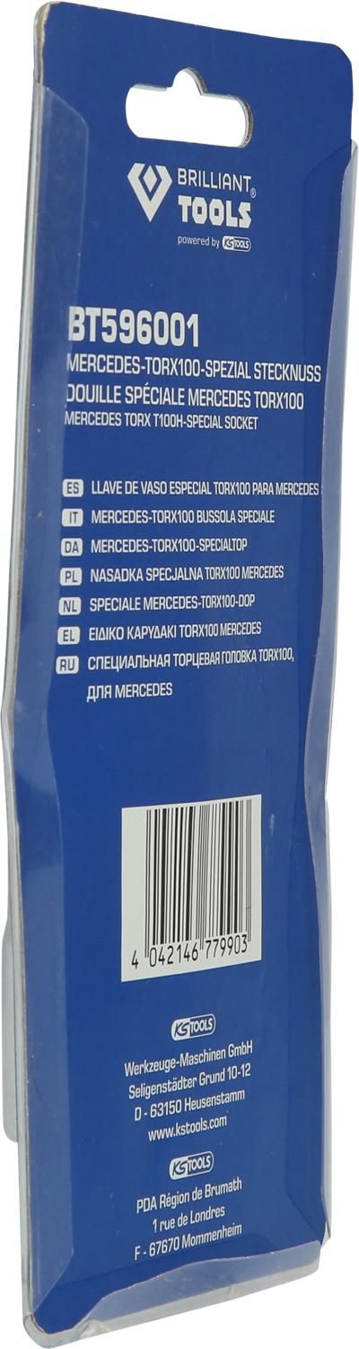 BRILLIANT TOOLS BT596001 Douille spéciale 100 Mercedes-Torx® | Mister Worker