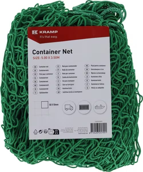 Kuormaverkko peräkärryyn, silmäkoko 5 x 5 cm, Kramp 5 x 3.5 m
