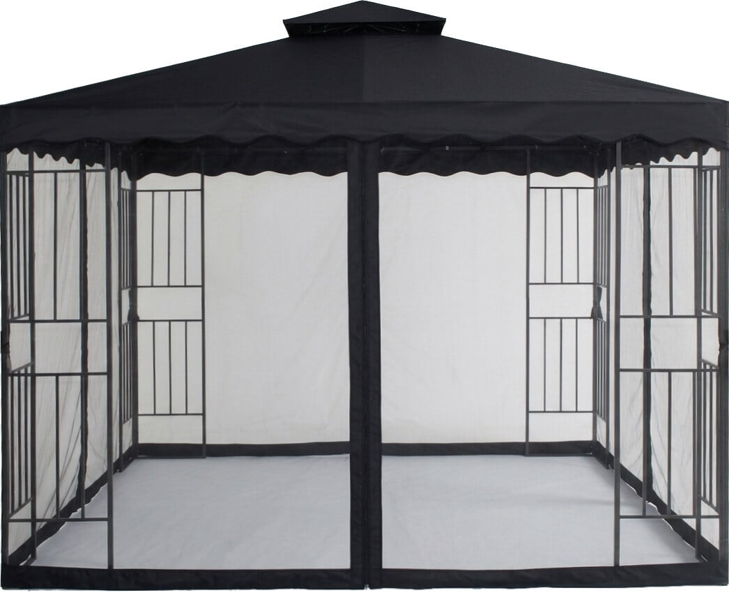 Paviljonki Barcelona musta (3 x 3 m), Mayer Garden