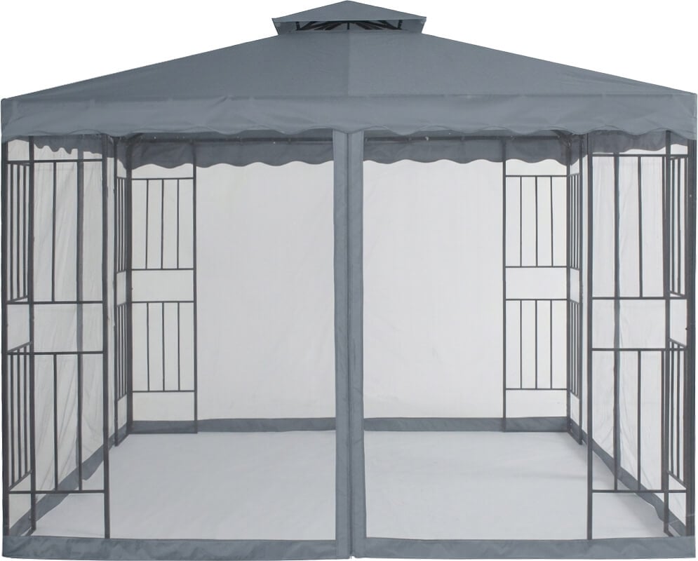 Paviljonki Barcelona harmaa (3 x 3 m), Mayer Garden