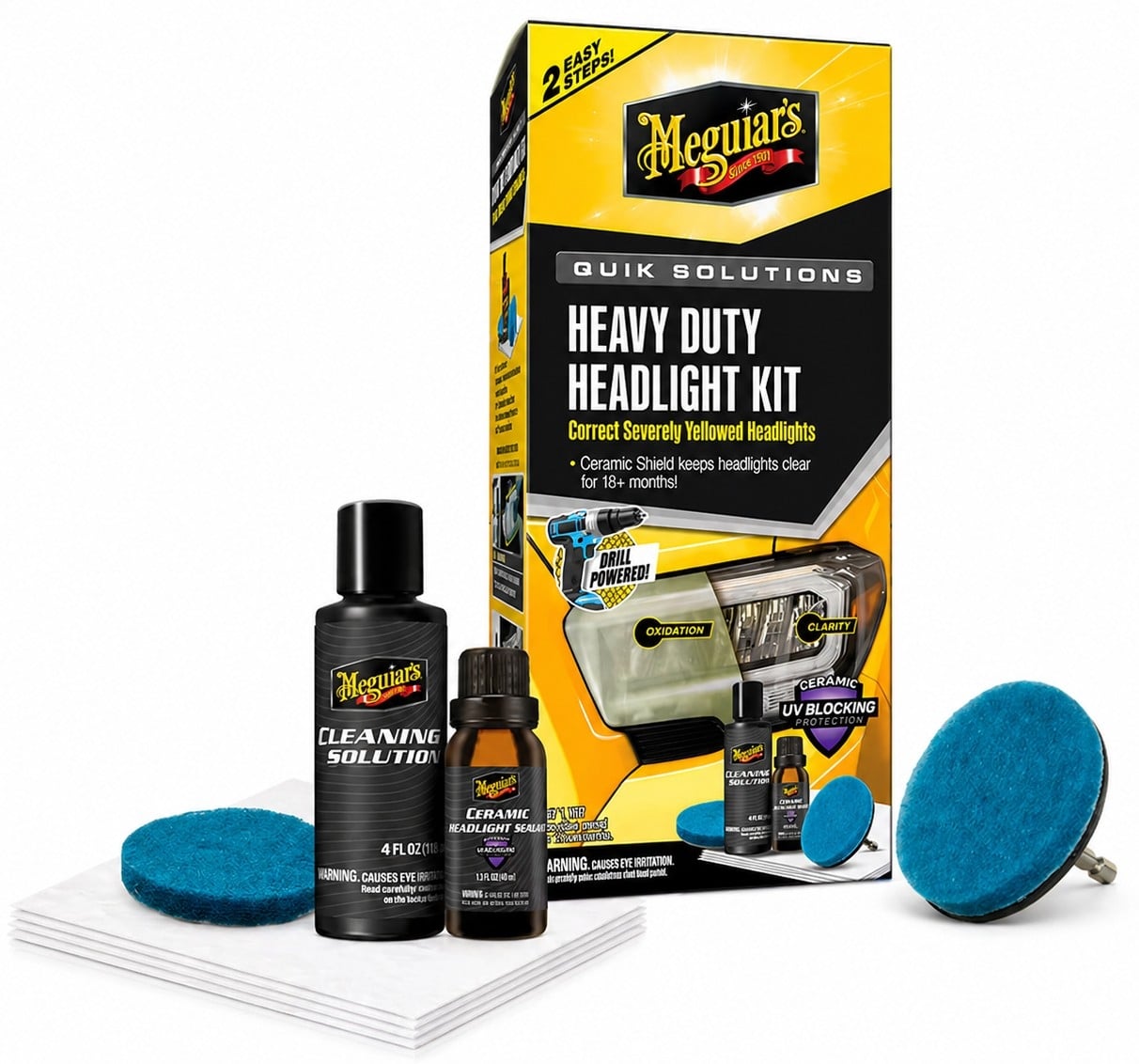 Ajovalojen kirkastussarja Heavy Duty Headlight Kit, Meguiars