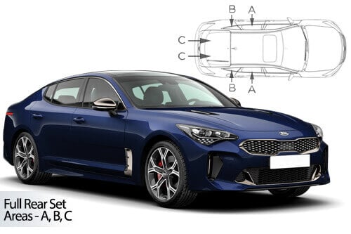 Häikäisysuojasarja Kia Stinger, 5 ovinen (2018➟), Car Shades