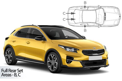 Häikäisysuojasarja Kia XCeed, 5 ovinen (2018➟), Car Shades