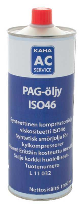 PAG-kompressoriöljy ISO46 1000 ml - 58,90 EUR 💙