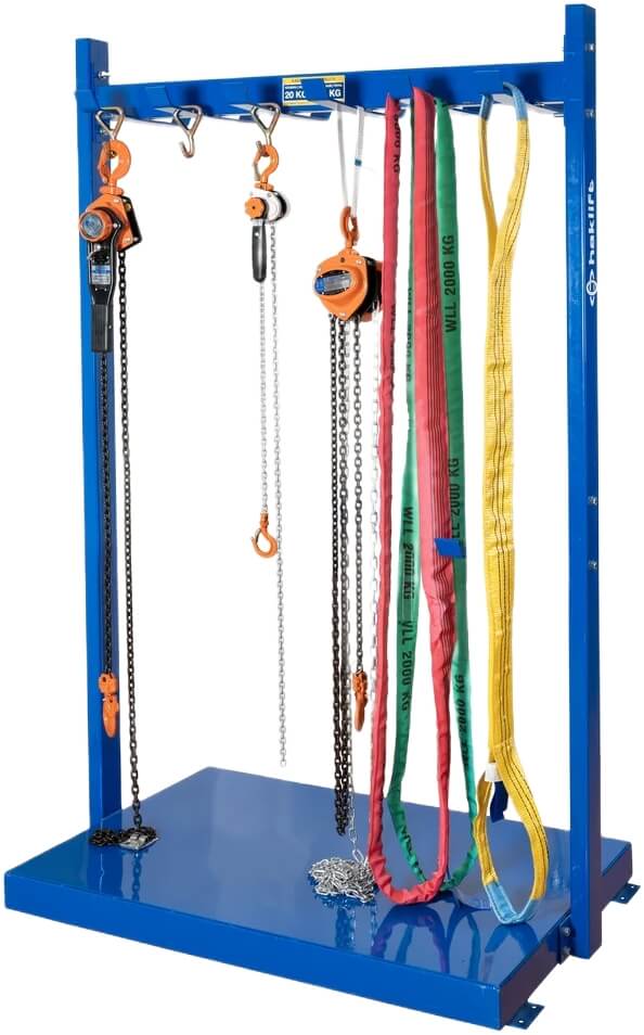 Säilytysteline nostoapuvälineille 120 x 190 x 80 cm, 500 kg, Haklift