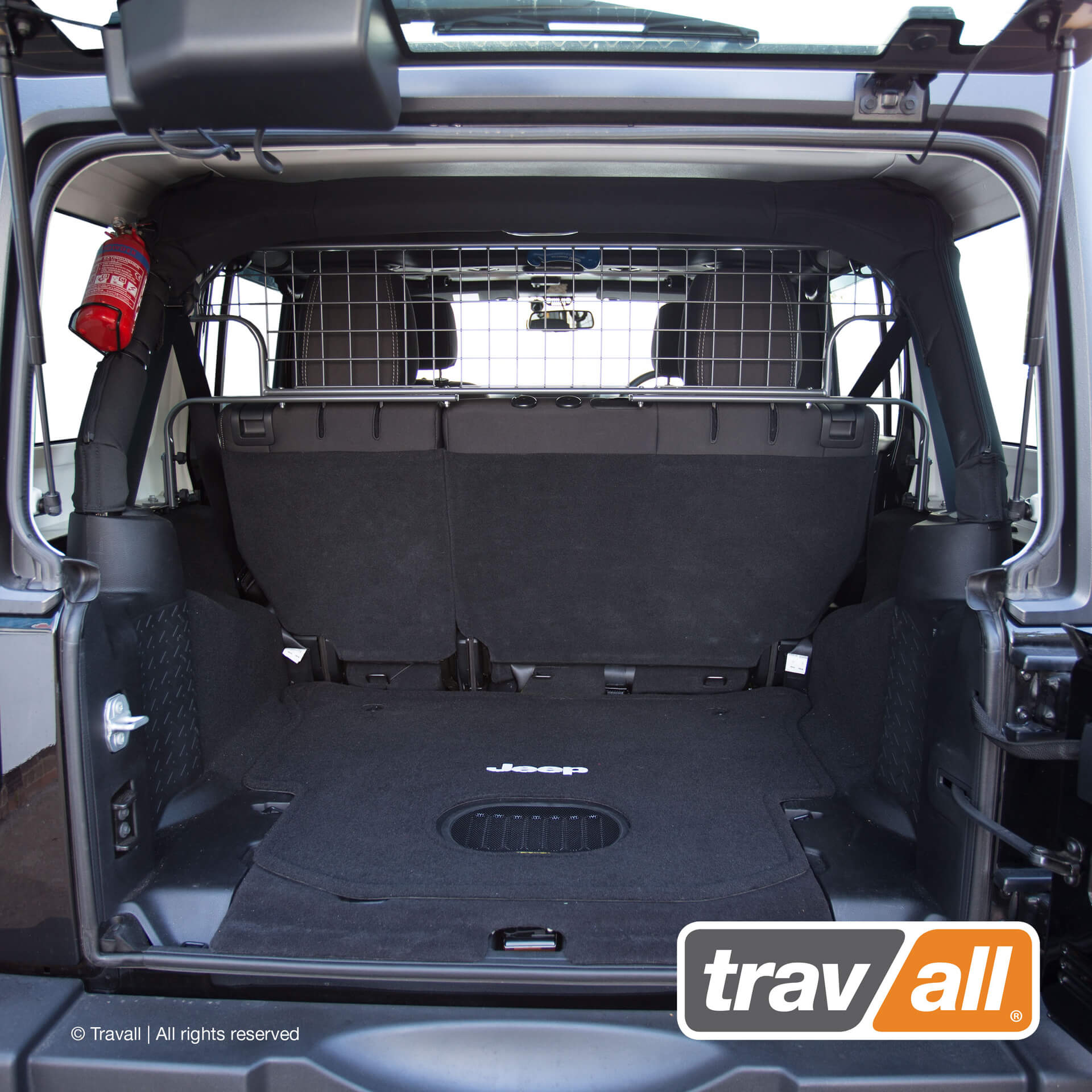 Koiraverkko autoon - Jeep Wrangler Unlimited 4d (2006-2018), Travall